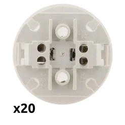 Lot de 20 douilles de chantier E27 - Blanc -^Zenitech Best
