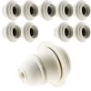 Lot de 10 douilles E27 + bague - Blanc --Zenitech Sale