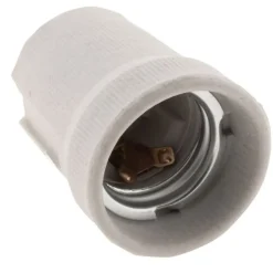 Lot de 4 douilles E27 porcelaine à vis - Blanc -^Zenitech New