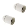 Lot de 2 douilles lisses sans bague E27 - Blanc --Zenitech New