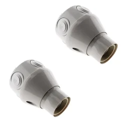 Lot de 2 douilles orientables E27 - Blanc --Zenitech Best