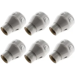 Lot de 10 douilles orientables E27 - Blanc -^Zenitech