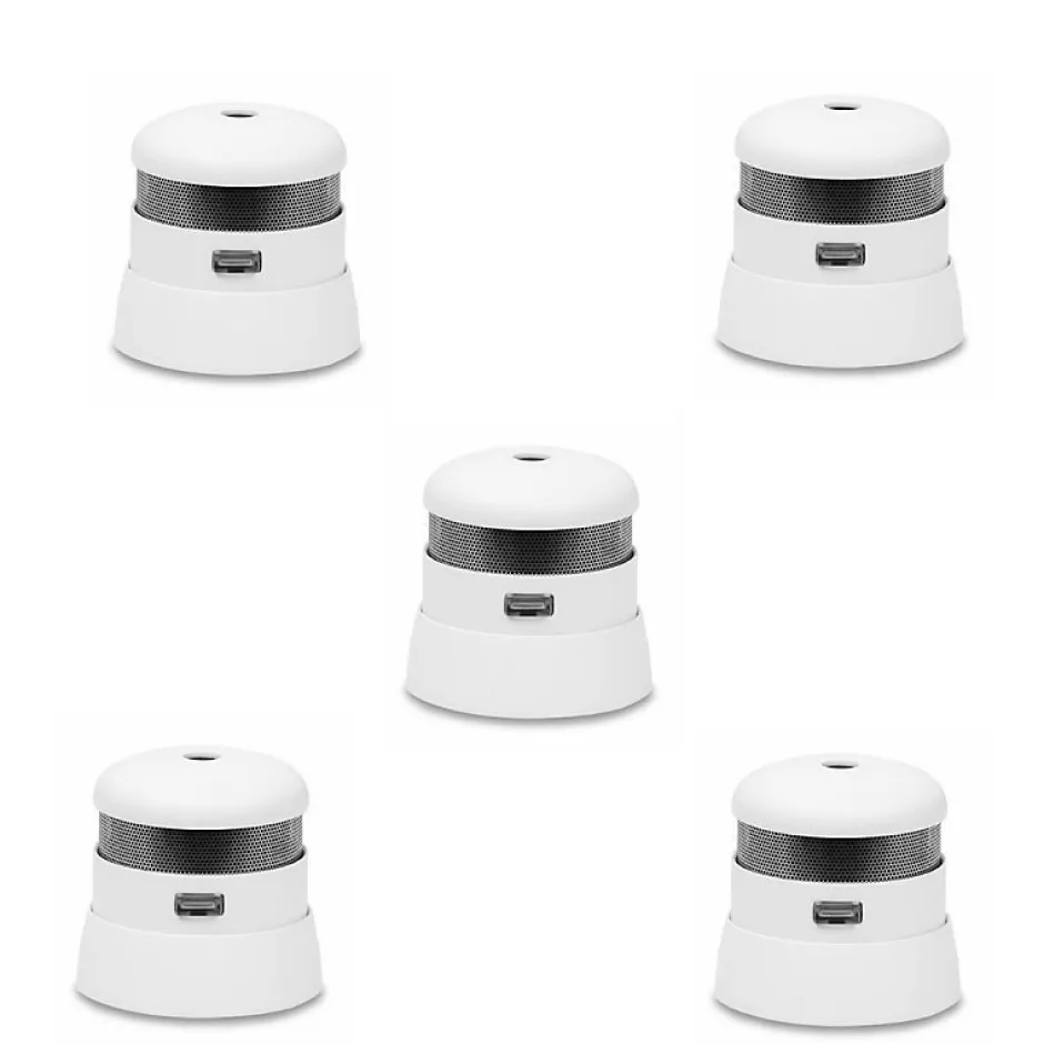 Lot de 5 détecteurs de fumée certifié nf cavius durée 10 ans X5 -^Lifebox