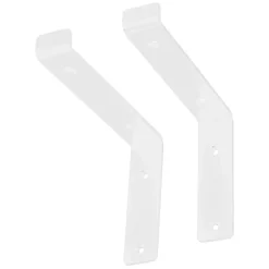 Lot de 2 Equerres d'Etagere murale support robuste en métal blanc^Ml-Design Hot