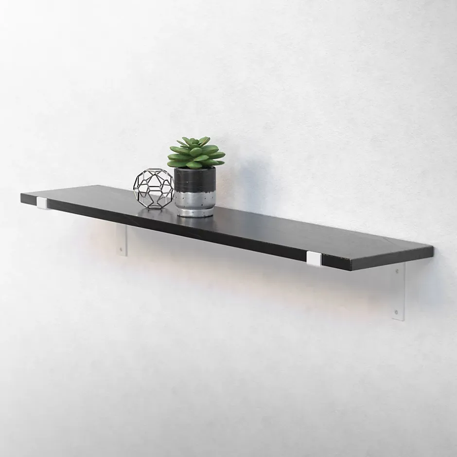 Lot de 2 Equerres d'Etagere murale support robuste en métal blanc^Ml-Design Hot