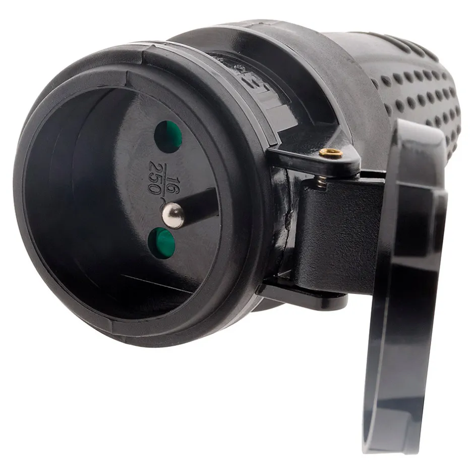 Lot de 10 fiches caoutchouc femelles 16A 2P+T -^Zenitech New