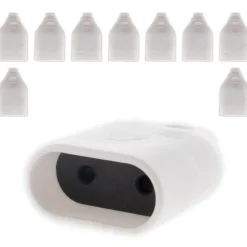 Lot de 10 fiches femelles 2P 6A - Blanc --Zenitech