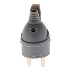 Lot de 10 fiches mâles anneau -16A 2P+T - Gris --Zenitech Hot