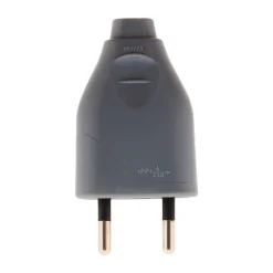 Lot de 10 fiches mâles 2P 6A - Gris -^Zenitech Clearance