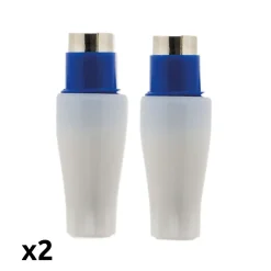 Lot de 2 fiches TV mâles diamètre 9,5mm sortie droite --Zenitech Discount