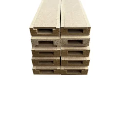 Lot de 10 Goulottes MDF Passes-câbles à couvercle, L.2.44 m x H.5.5 cm, Ep. 18 mm-Wood&Sens New