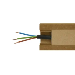 Lot de 10 Goulottes MDF Passes-câbles à couvercle, L.2.44 m x H.5.5 cm, Ep. 18 mm-Wood&Sens New