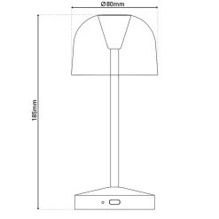 Lot de 2 lampes de table LED rechargeables Gomba extérieur intérieur métal plastique Frosted Almond hauteur 18,5cm^Näve Clearance