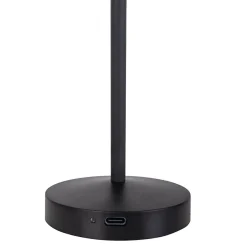 Lot de 2 lampes de table LED rechargeables 'Gomba' pour l'extérieur et l'intérieur, en métal et plastique noir , hauteur 18,5 cm^Näve Sale