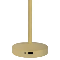 Lot de 2 lampes de table LED rechargeables 'Gomba' pour l'extérieur et l'intérieur, en métal et plastique jaune, hauteur 18,5 cm-Näve Outlet