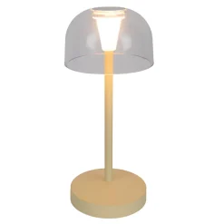 Lot de 2 lampes de table LED rechargeables 'Gomba' pour l'extérieur et l'intérieur, en métal et plastique jaune, hauteur 18,5 cm-Näve Outlet
