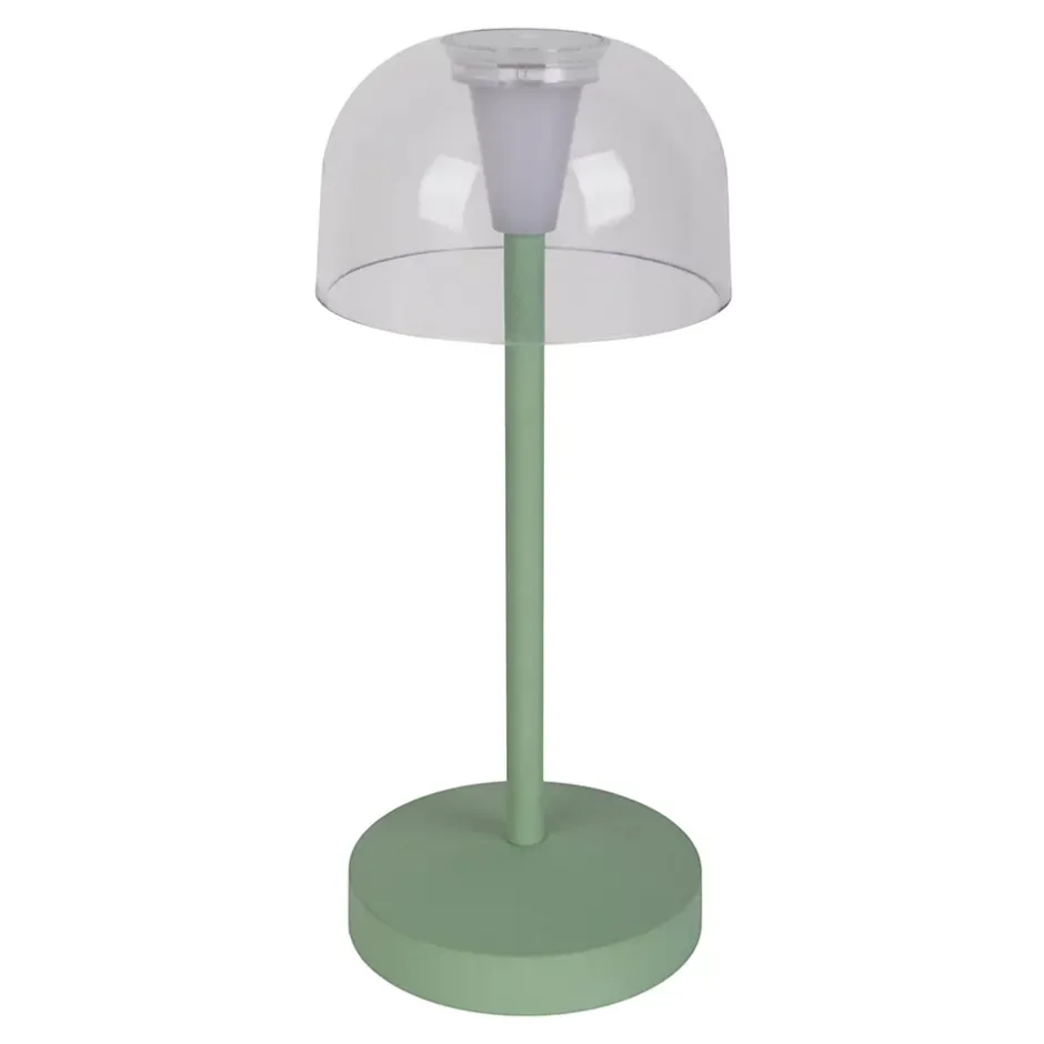 Lot de 2 lampes de table LED rechargeables 'Gomba' pour l'extérieur et l'intérieur, en métal et plastique menthe, hauteur 18,5 cm-Näve Clearance