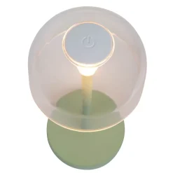 Lot de 2 lampes de table LED rechargeables 'Gomba' pour l'extérieur et l'intérieur, en métal et plastique menthe, hauteur 18,5 cm-Näve Clearance