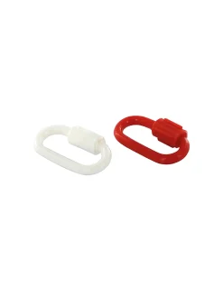 Lot de 2 maillons rapides 6mm, rouge/blanc --Thirard