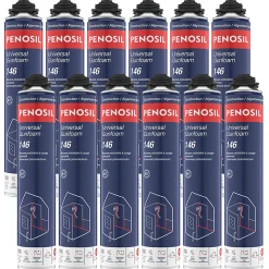 Lot de 12 Mousses polyuréthanes Universal Gunfoam 146 pistolable 690ml^Penosil Discount