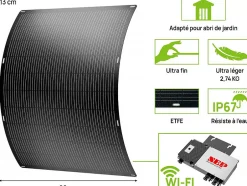 Lot de 2 panneaux solaire plug and play flexible 400w "Urban center" Noir^Viva Green  Online