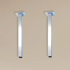 Lot de 2 pieds en métal pour meuble de salle de bain-Jindoli Outlet