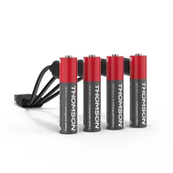 Lot de 4 Piles AAA - LR03 Li ion 1,5V rechargeables par USBC avec câble multi USB - 520302^Thomson