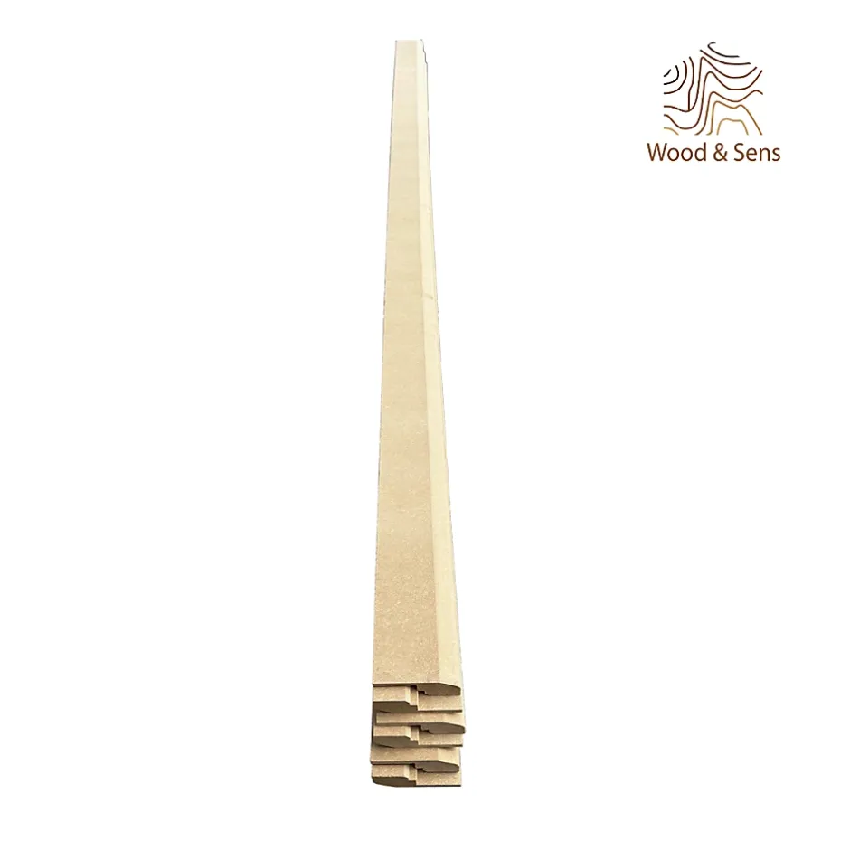 Lot de 6 Plinthes Goulotte MDF, L.2.44 m x H.6.8 cm, Ep.18 mm-Wood&Sens Hot
