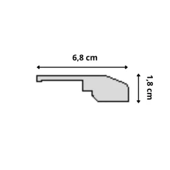 Lot de 6 Plinthes Goulotte MDF, L.2.44 m x H.6.8 cm, Ep.18 mm-Wood&Sens Hot