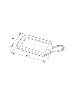 Lot de 5 portes-étiquettes, noir, 49.5x29mm -^Thirard Hot