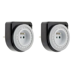 Lot de 2 programmateurs mécaniques - Noir --Otio Best