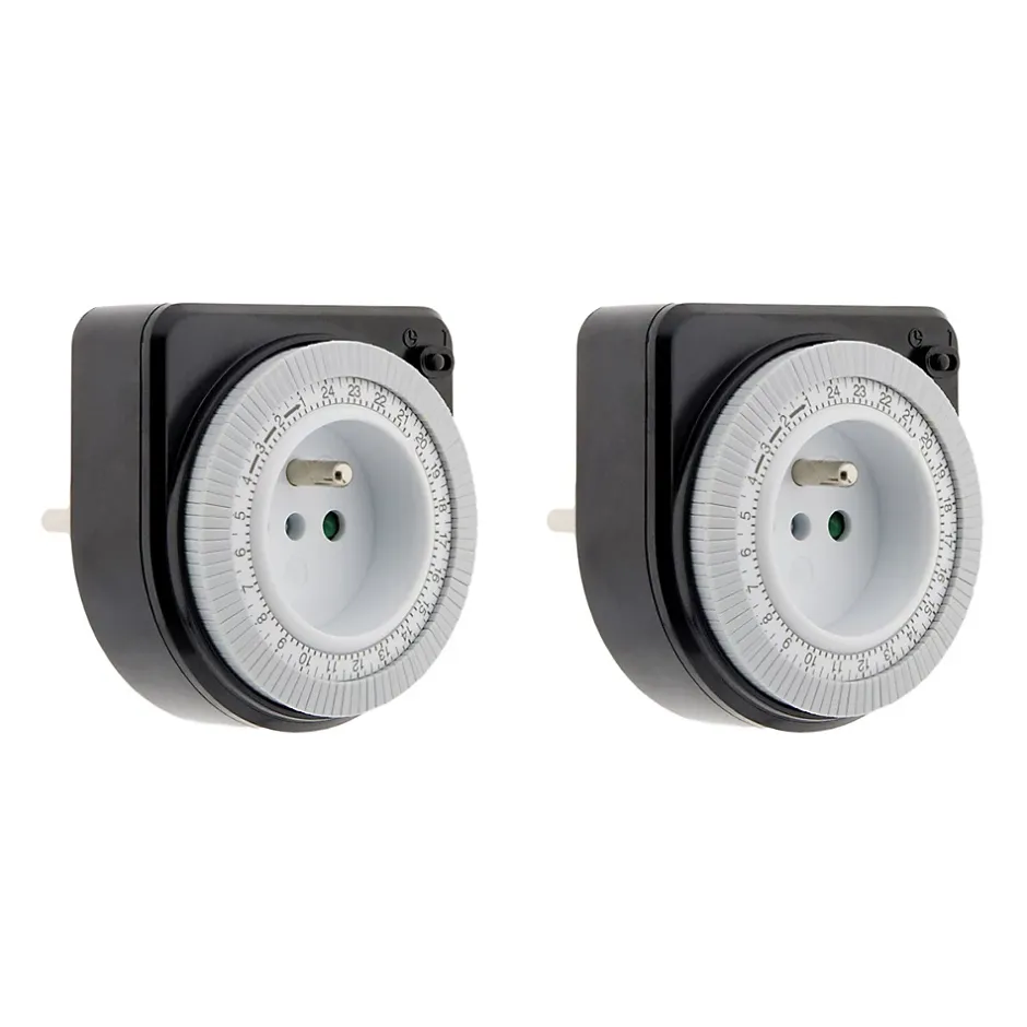 Lot de 2 programmateurs mécaniques - Noir --Otio Best