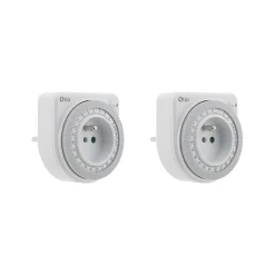 Lot de 2 programmateurs mécaniques - Blanc --Otio Clearance