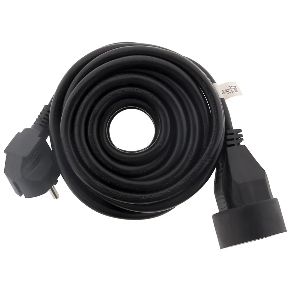 Lot de 3 prolongateurs 16A HO5VV-F 3G1,5mm² - Noir 3m --Zenitech