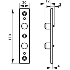 Lot de 2 protège-gonds, acier zingué --Thirard Online