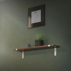 Lot de 4 équerre d'Etagere murale équerre fixation en métal gris-Ml-Design Best