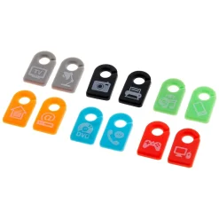 Lot de 12 repère câbles multicolores -^Zenitech Hot