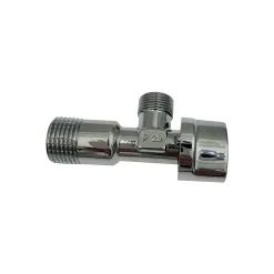 Lot de 1 Robinet vanne d'angle chrome avec rosace 1/2" x 3/8"^Monmobilierdesign Outlet