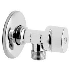 Lot de 5 Robinet vanne d'angle chrome avec rosace 1/2