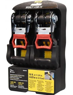 LOT DE 4 SANGLES D' ARRIMAGE A CLIQUET AVEC CROCHETS-Caterpillar Discount