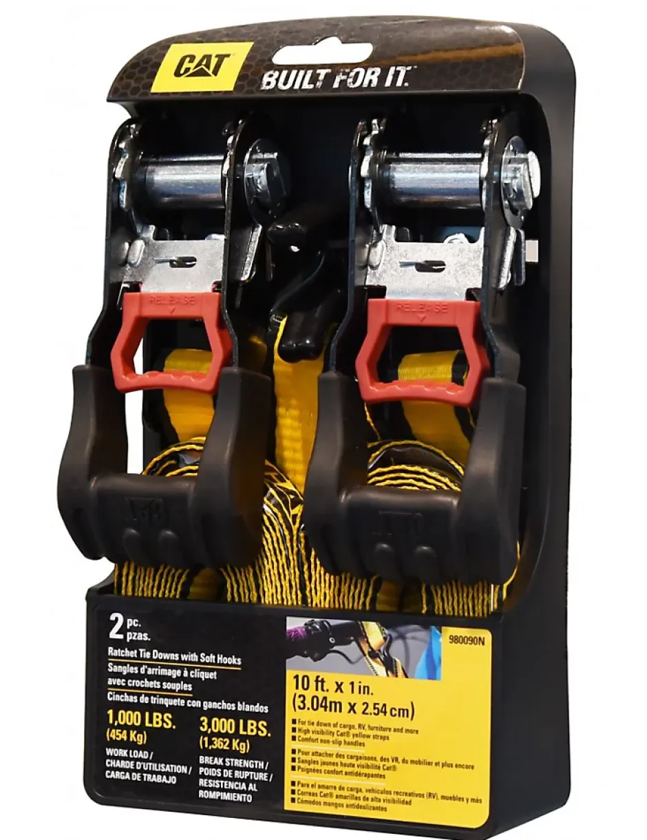 LOT DE 2 SANGLES D'ARRIMAGE A CLIQUET-Caterpillar New