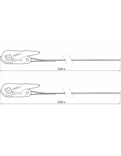 Lot de 4 sangles de serrage, à cliquet, rouge (3mx2 et 5mx2) --Thirard Discount