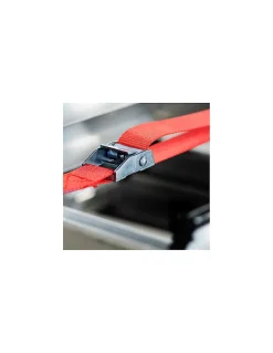 Lot de 2 sangles de serrage, 5m à boucle autoserrante, rouge -^Thirard