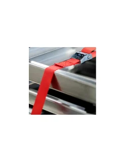 Lot de 2 sangles de serrage, 5m à boucle autoserrante, rouge -^Thirard