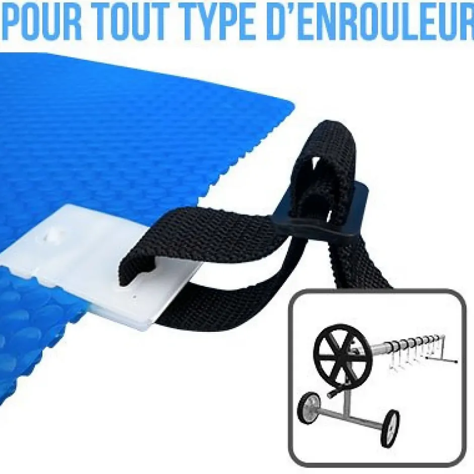 Lot de 8 Sangles pour enrouleur de bâche à bulles -^Linxor Best