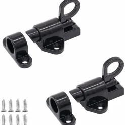 Lot de 2 serrures de porte en aluminium, serrures de fenêtre, porte-fenêtre, anneau antivol, serrure de porte en aluminium^Deko Outlet