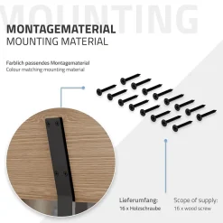 Lot de 2 supports de dossier en acier à visser pour siège banc lit 345x90x50 mm^Ml-Design