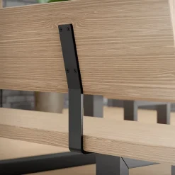 Lot de 2 supports de dossier en acier à visser pour siège banc lit 345x90x50 mm^Ml-Design