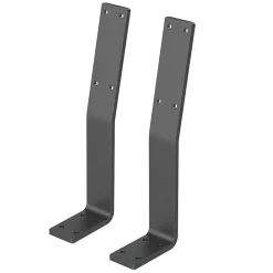 Lot de 2 supports de dossier en acier gris à visser pour siège lit 345x90x50 mm-Ml-Design Hot