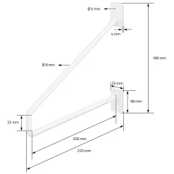 Lot de 2 supports d'Etagere murale console décorative en acier-Ml-Design New